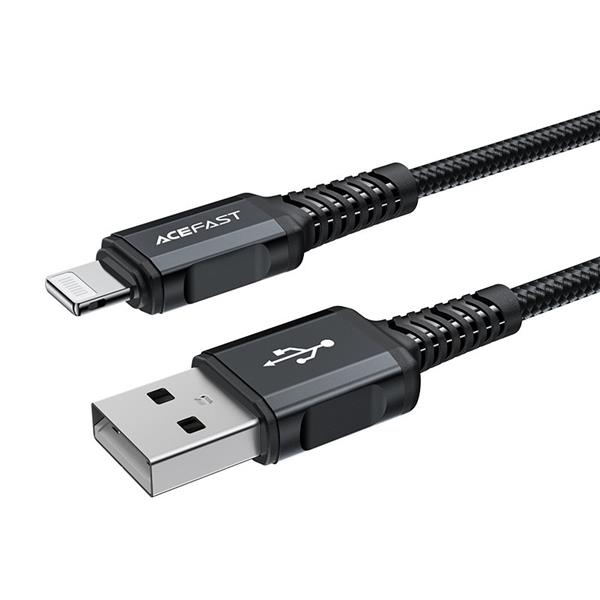 Acefast kabel MFI USB - Lightning 1,8m, 2,4A czarny (C4-02 A Black)-2269737