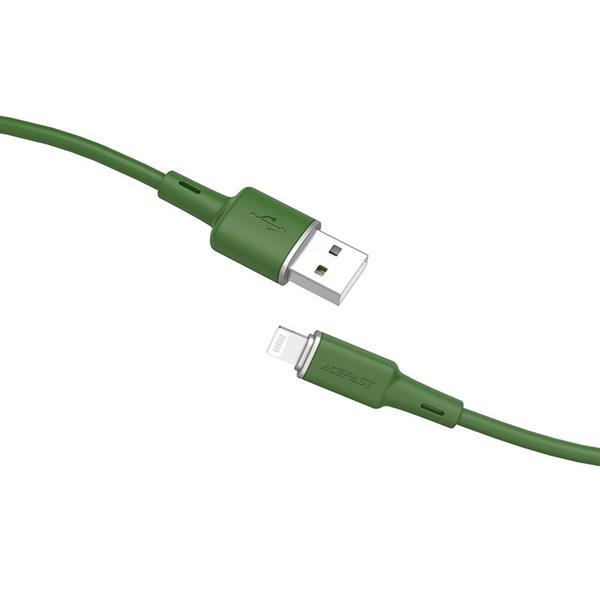 Acefast kabel MFI USB - Lightning 1,2m, 2,4A zielony (C2-02 oliver green)-2270040
