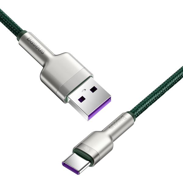 Baseus kabel Cafule Metal USB - USB-C 1,0 m zielony 40W-2099746