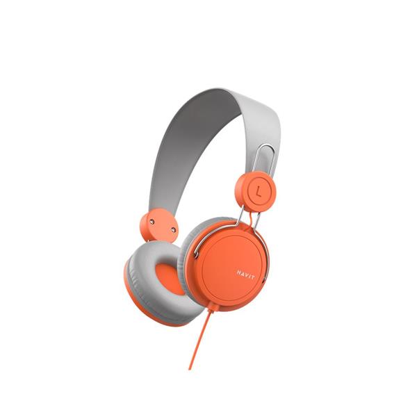 HAVIT słuchawki przewodowe HV-H2198d nauszne szaro-pomarańczowe-2986759