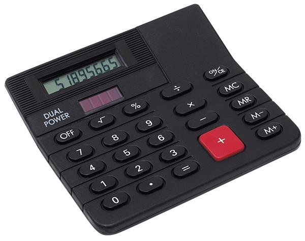 Mini-kalkulator CORNER, czarny-2307315