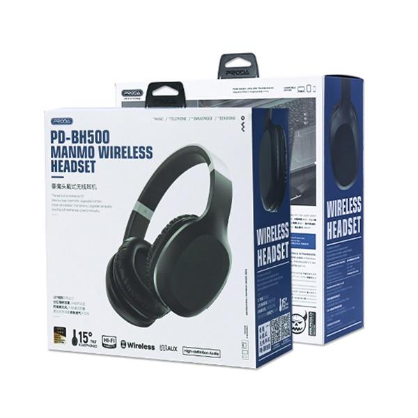 Proda Manmo bezprzewodowe słuchawki Bluetooth czarny (PD-BH500 black)-2186157