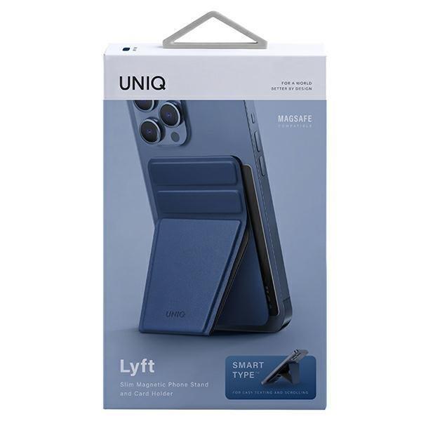 Etui Uniq Lyft magnetyczny stojak na telefon snap-on stand and card holder - niebieskie-2435442