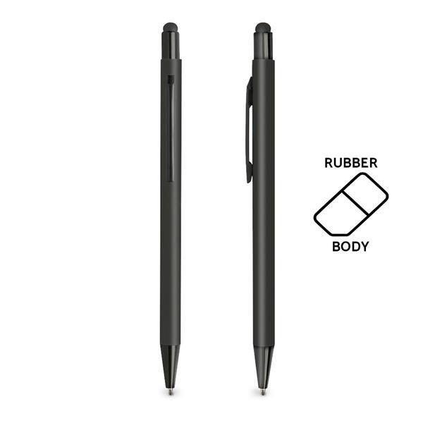 Długopis aluminiowy, gumowany, touch-1919320