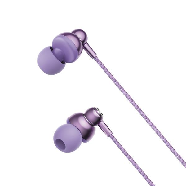 XO słuchawki przewodowe EP55 jack 3,5mm dokanałowe fioletowe-3033178