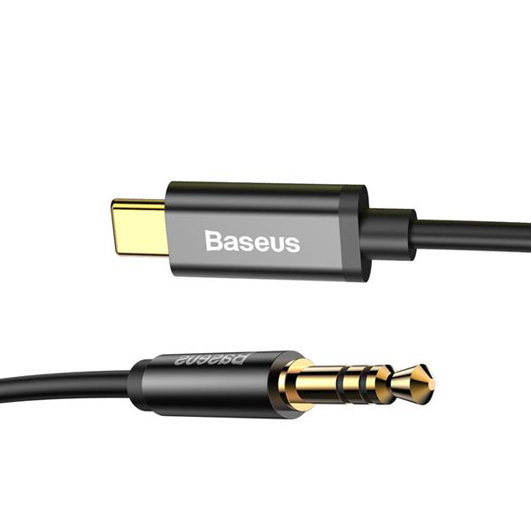 Baseus kabel audio Yiven M01 USB-C - jack 3,5 mm 1,2 m czarny-2080522