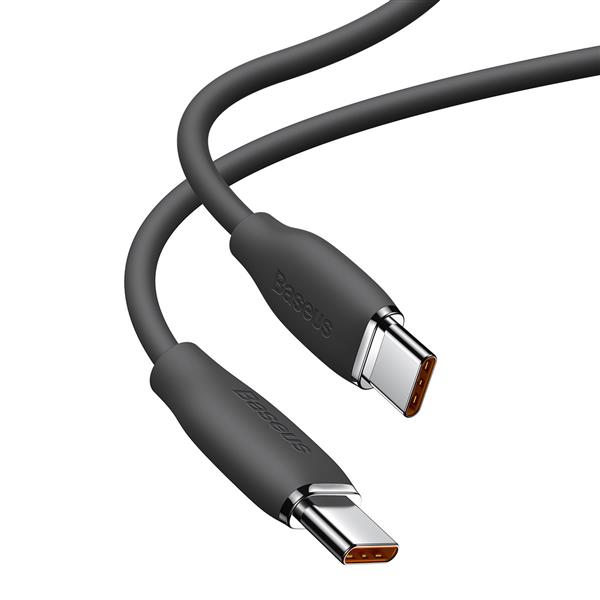 Baseus kabel, przewód USB Typ C – USB Typ C 100W długość 1,2 m Jelly Liquid Silica Gel – czarny-2281098