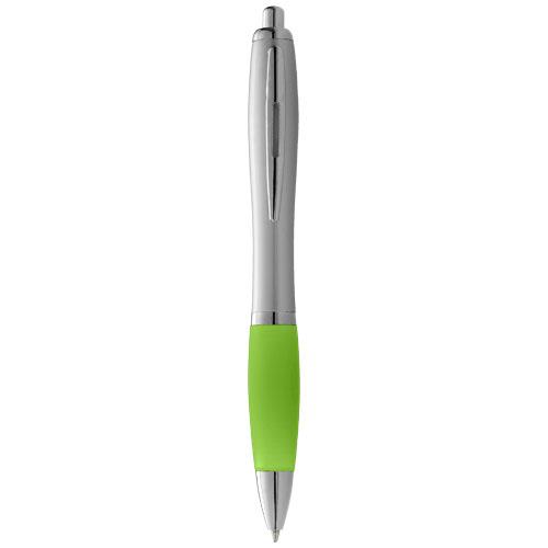 Długopis ze srebrnym korpusem i kolorowym uchwytem Nash-2310572