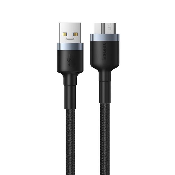 Baseus Cafule wytrzymały nylonowy kabel przewód USB 3.0 / micro USB SuperSpeed 2 A 1 m szary (CADKLF-D0G)-2148145