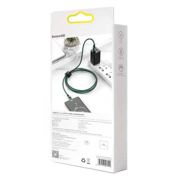 Baseus kabel Flash USB - USB-C 1,0 m 5A zielony-2090734