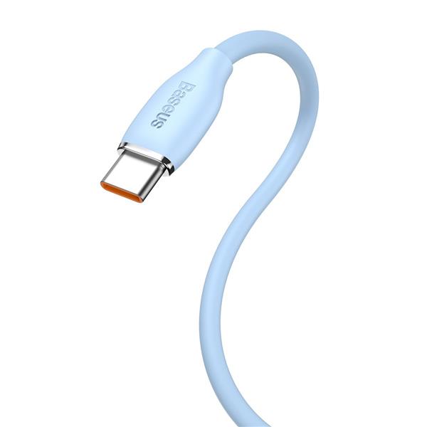 Baseus kabel, przewód USB – USB Typ C 100W długość 1,2 m Jelly Liquid Silica Gel – niebieski-2281066