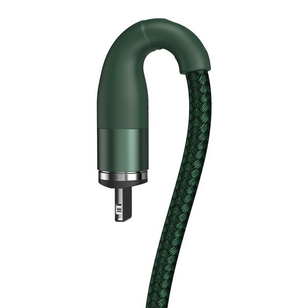 Baseus kabel magnetyczny Zinc USB - Lightning 1,0 m 2,4A zielony-2116004
