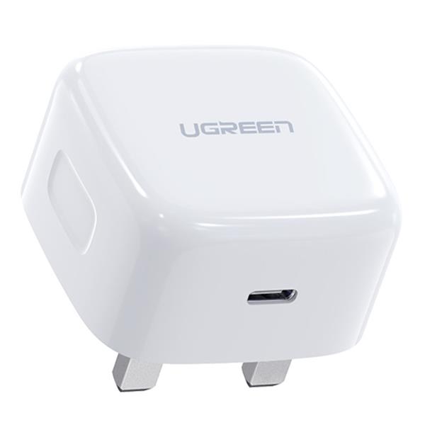 Ugreen ładowarka sieciowa USB Typ C Power Delivery 3.0 Quick Charge 4.0 20W 3A (wtyczka UK) biały (CD137)-2190798