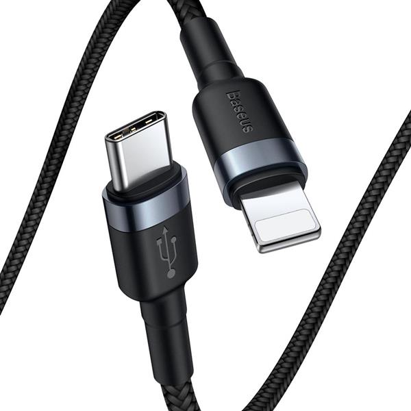 Baseus kabel Cafule PD USB-C - Lightning 1,0 m szaro-czarny 18W-2105807