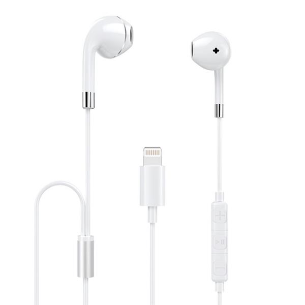 Dudao przewodowe douszne słuchawki Lightning MFI (certyfikat Made For iPhone) biały (U1PRO)-2171052