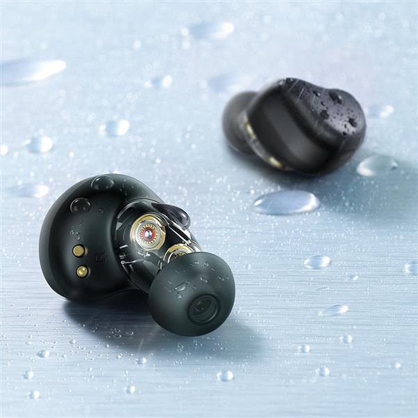 Joyroom wodoodporne IPX5 dokanałowe bezprzewodowe słuchawki Bluetooth 5.0 TWS czarny (JR-TL7)-2203987