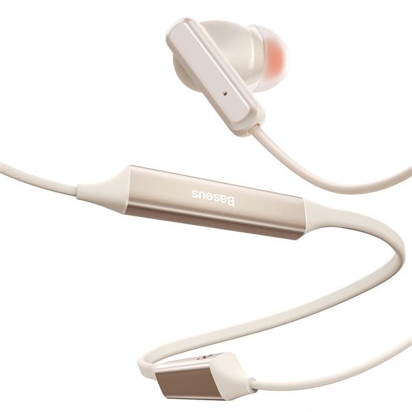 Baseus Bowie U2 słuchawki sportowe Bluetooth (Neckband) kremowo-białe-2622125