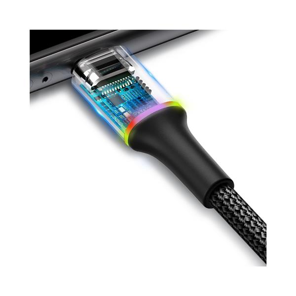 Baseus kabel Halo USB - Lightning 0,25 m 2,4A czarny-2097512
