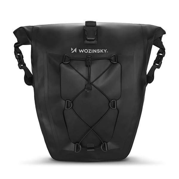 Wozinsky wodoodporna torba rowerowa sakwa na bagażnik 25l czarny (WBB24BK)-2260795