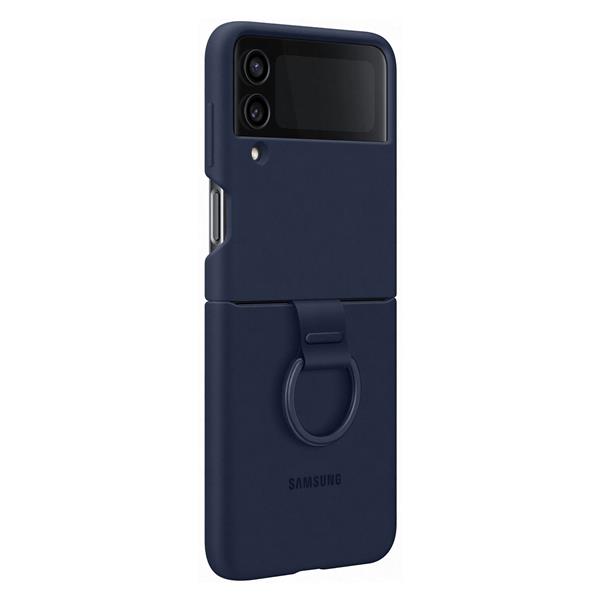 Samsung Ring Silicone Cover etui pokrowiec do Samsung Galaxy Z Flip4 obudowa z zawieszką granatowy (EF-PF721TNEGWW)-2419107