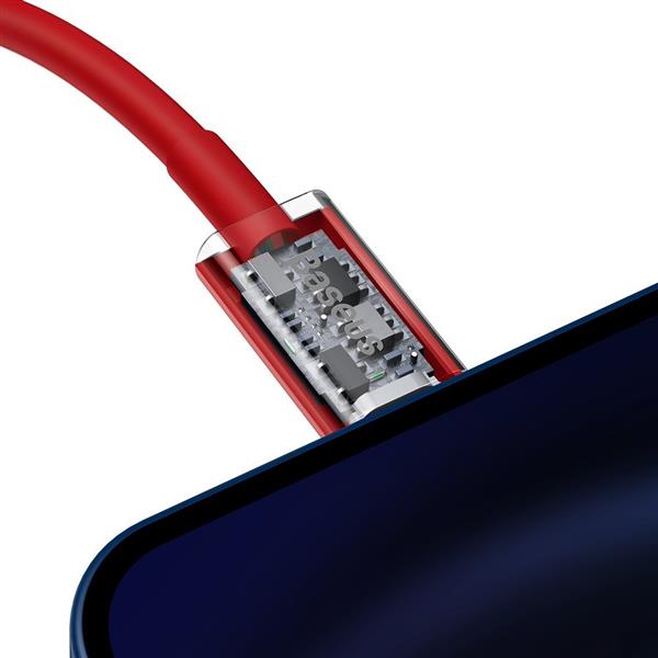 Baseus Superior kabel USB Typ C - Lightning do szybkiego ładowania Power Delivery 20 W 1 m czerwony (CATLYS-A09)-2194012