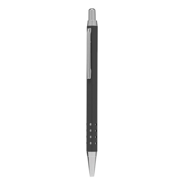 Mosiężny długopis BUDAPEST, antracytowy matowy-3099849