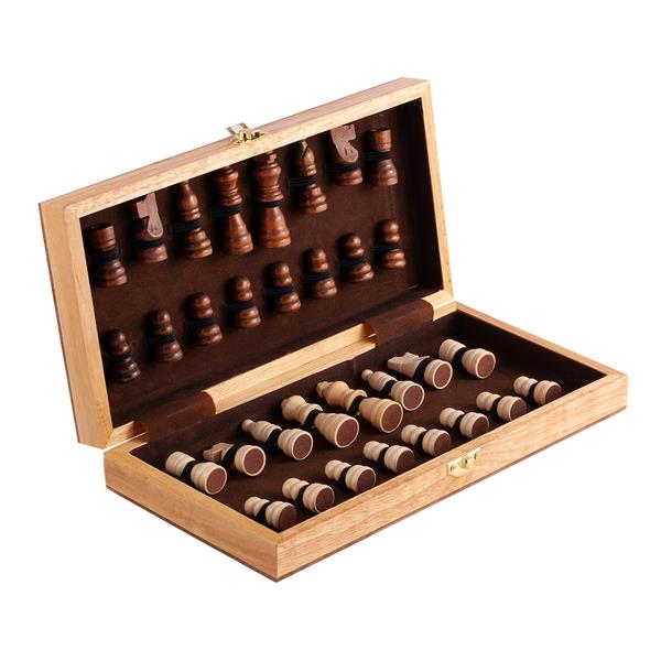 Drewniane szachy, brązowy - druga jakość-2352259