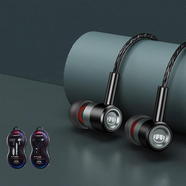 REMAX Monster dokanałowe metalowe słuchawki zestaw słuchawkowy z pilotem i mikrofonem mini jack 3,5mm czarny (RM-598)-2186141