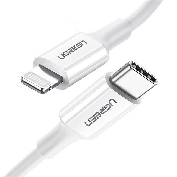Ugreen kabel przewód MFi USB Typ C - Lightning 20W 3A 1 m biały (US171)-2150769