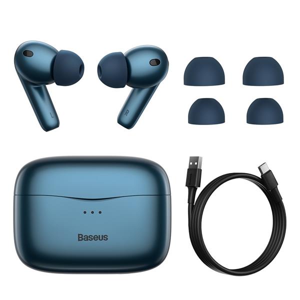 Baseus SIMU S2 bezprzewodowe słuchawki Bluetooth 5.0 TWS z aktywną redukcją szumów ANC niebieski (NGS2-03)-2198959