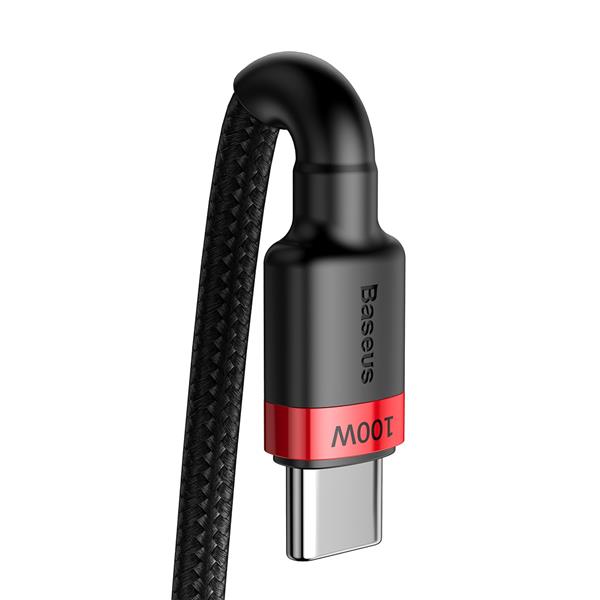 Baseus kabel Cafule PD USB-C - USB-C 2,0 m 5A czerwono-czarny 100W-2113791