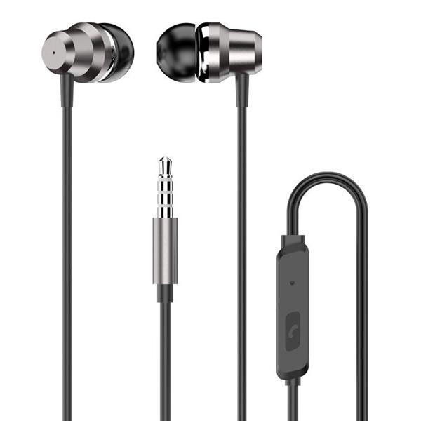 Dudao dokanałowe słuchawki zestaw słuchawkowy z pilotem i mikrofonem 3,5 mm mini jack srebrny (X10 Pro silver)-2164157
