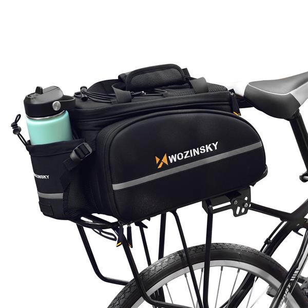 Wozinsky duża torba rowerowa na bagażnik 35l + pokrowiec przeciwdeszczowy czarny (WBB19BK)-2168608