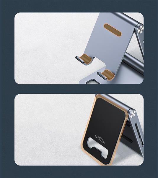 Ugreen metalowa aluminiowa składana podstawka na telefon tablet szary (LP263 80708)-2166194