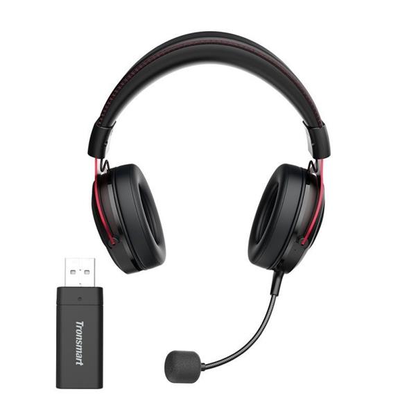 Tronsmart Shadow gamingowe bezprzewodowe słuchawki z mikofonem dla graczy czerwony (372309)-2177177
