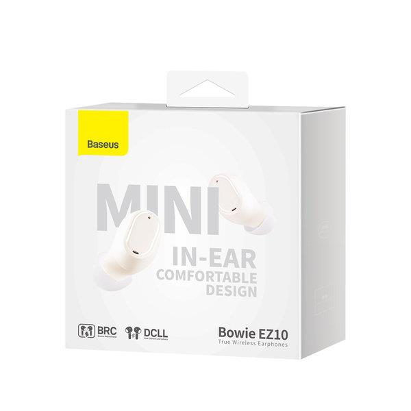 Słuchawki bezprzewodowe TWS Bluetooth 5.3 Baseus Bowie EZ10 - białe-3123628