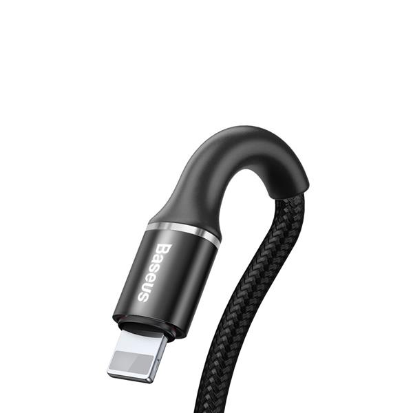Baseus kabel Halo USB - Lightning 0,5 m 2,4A czarny-2112952