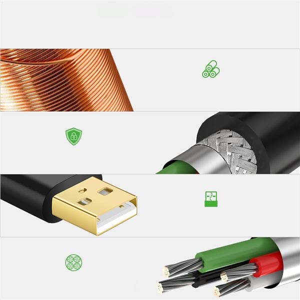 Ugreen kabel aktywny przedłużacz USB-A (męski) - USB-A (żeński) USB 2.0 480Mb/s 15m czarny (US121)-2964404