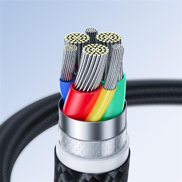 Joyroom kabel USB - USB C 3A Surpass Series do szybkiego ładowania i transferu danych 0,25 m czarny (S-UC027A11)-2968574