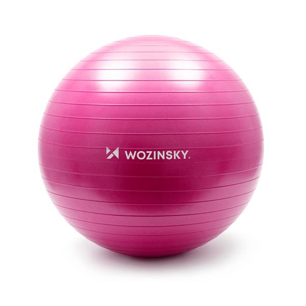 Wozinsky piłka gimnastyczna 65 cm do ćwiczeń rehabilitacyjna różowy-2170630