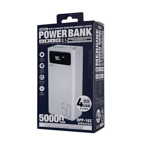 Remax Mengine power bank 50000 mAh 4x USB 2,1 A biały (RPP-162 white)-2167783