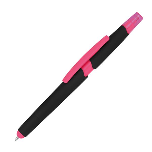 Długopis plastikowy do ekranów dotykowych z zakreślaczem-2367460