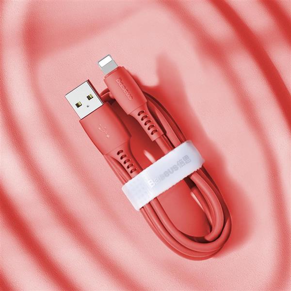 Baseus kabel Colourful USB - Lightning 1,2 m 2,4A czerwony-2105805