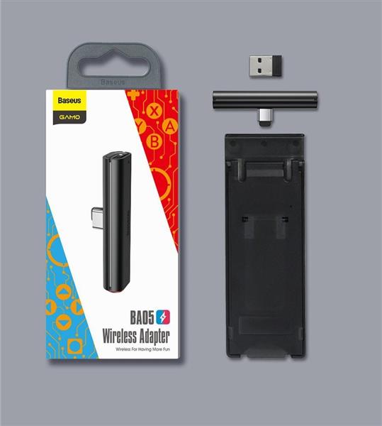 Baseus GAMO BA05 transmiter Bluetooth USB Typ C do konsoli Nintendo Switch czarny (NGBA05-01)-2160536