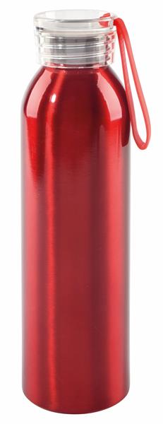 Aluminiowa butelka LOOPED, czerwony-2304013