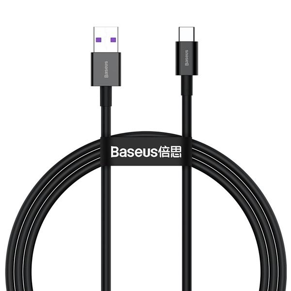 Baseus Superior kabel USB - USB Typ C 66 W (11 V / 6 A) Huawei SuperCharge SCP 1 m czarny (CATYS-01)-2194019