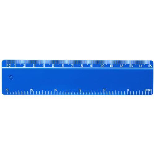 Refari linijka z tworzywa sztucznego pochodzącego z recyklingu o długości 15 cm-2372681