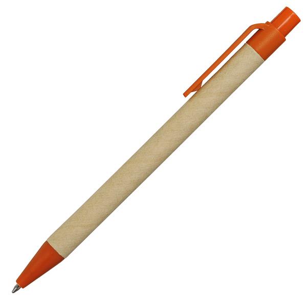 Notes Kraft 90x140/70k gładki z długopisem, pomarańczowy/beżowy-2010322