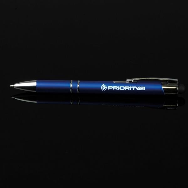 Długopis plastikowy touch pen z podświetlanym logo WORLD-2960823
