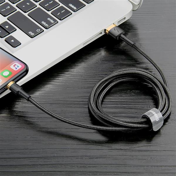 Baseus kabel Cafule USB - Lightning 1,0 m 2,4A złoto-czarny-2097530